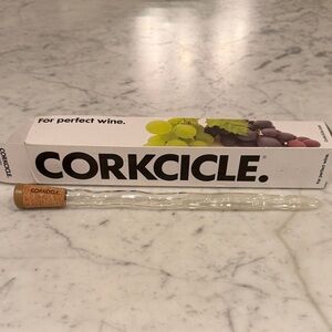 Corkcicle Clear Wine Chiller with Cork Top